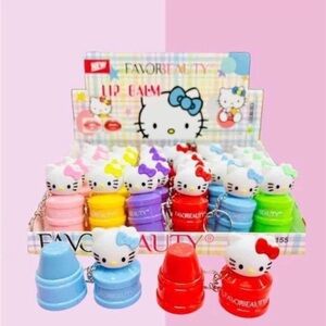 Hello kitty lip balms keychain’s💜